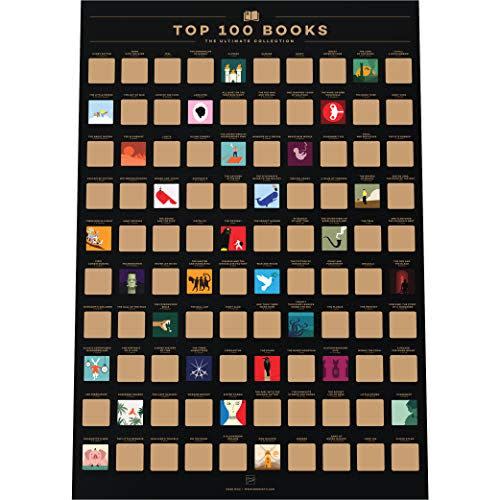 100 Books Scratch Off Poster