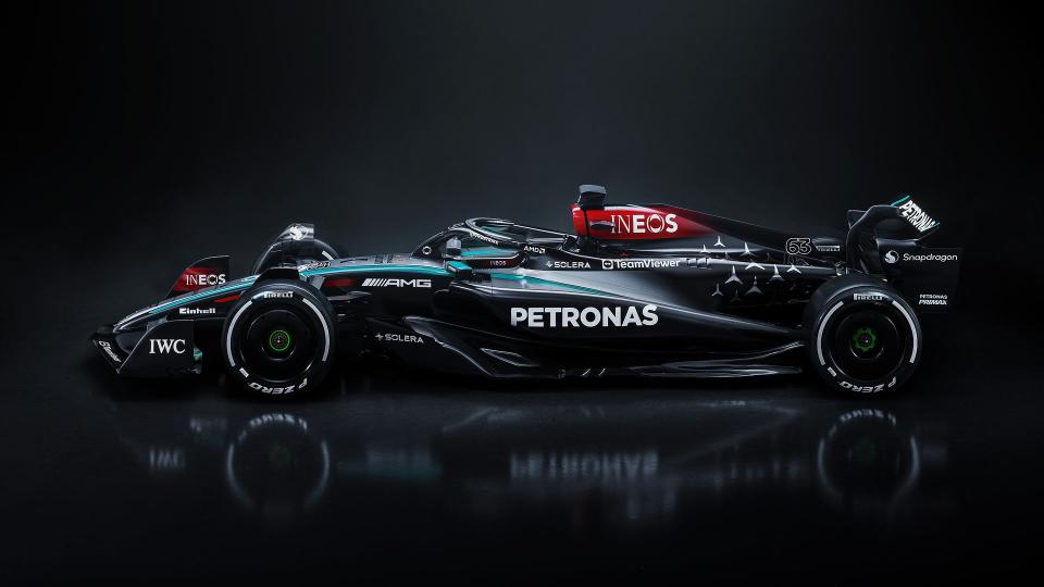 A view of Mercedes’ W15 F1 car (Mercedes-Benz AG)