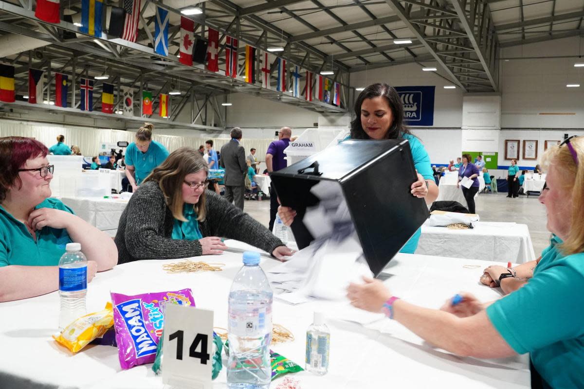 Ballot boxes arrive at Perth <i>(Image: PA)</i>