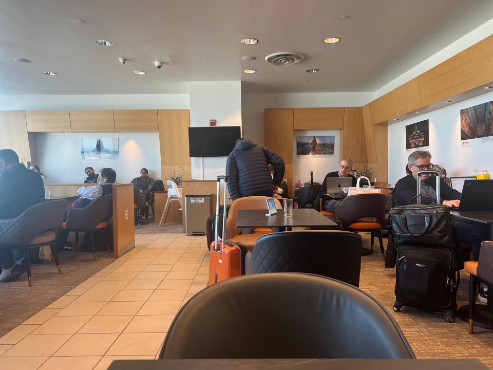 Air India lounge at New York JFK Terminal 4.