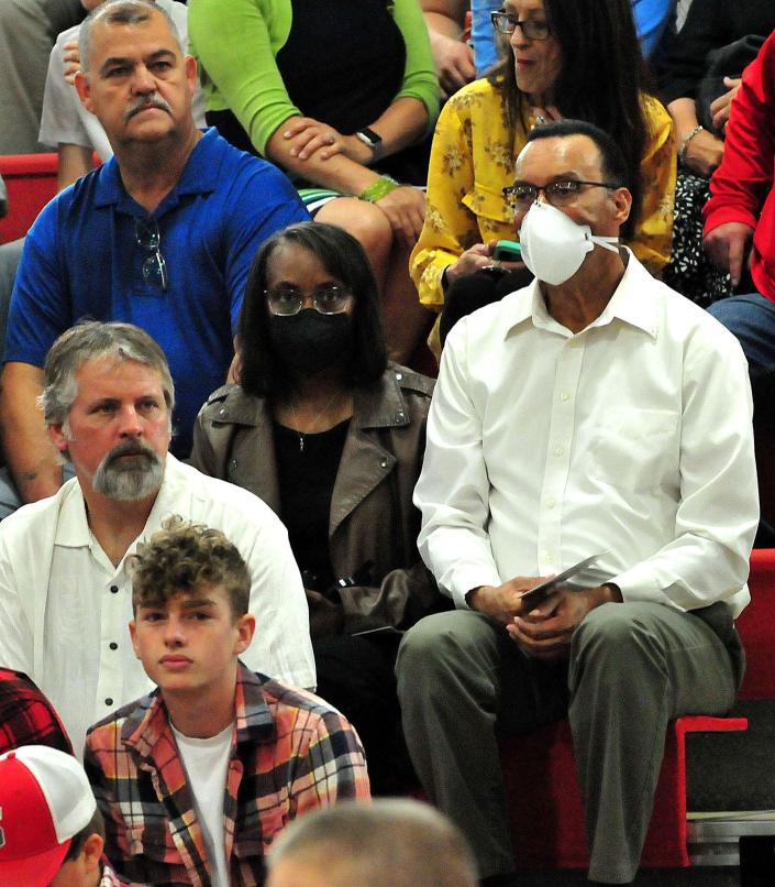 A few attendees during Crestview High School Commencement ceremonies Sunday, May 22, 2022 could be seen wearing masks, a reminder of the difficult time that has been the COVID pandemic this graduating class has had to experience during its time at Crestview. LIZ A. HOSFELD/FOR TIMES-GAZETTE.COM