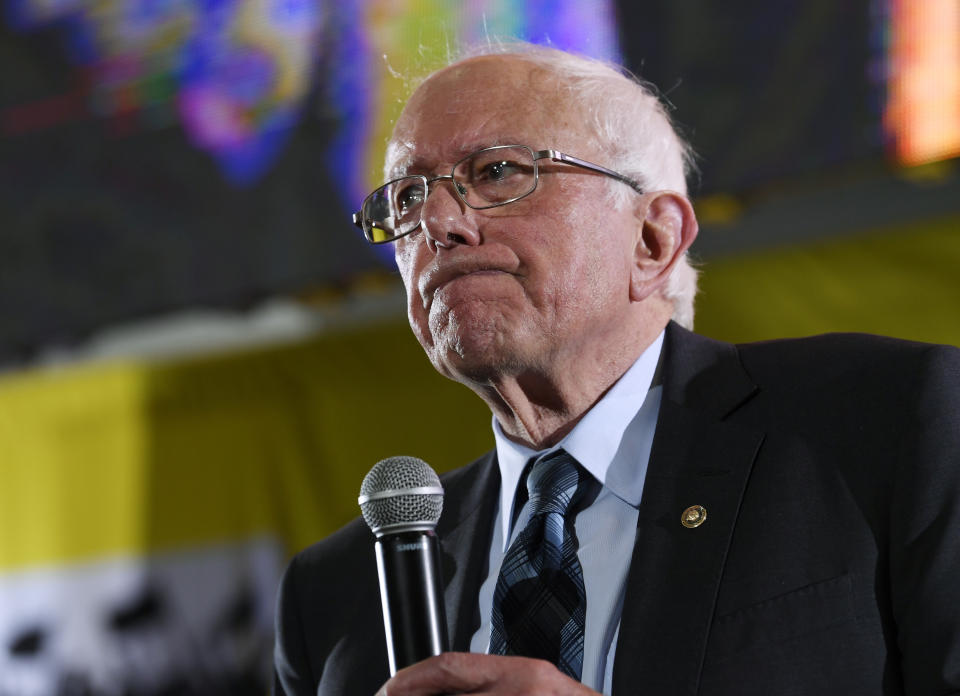 Democratic presidential candidate Sen. Bernie Sanders, I-Vt., speaks at the Poor People's Moral Action Congress presidential forum in Washington, Monday, June 17, 2019. (AP Photo/Susan Walsh)