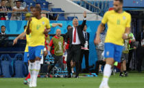 Soccer Football - World Cup - Group E - Brazil vs Switzerland - Rostov Arena, Rostov-on-Don, Russia - June 17, 2018 Switzerland coach Vladimir Petkovic gestures REUTERS/Marko Djurica