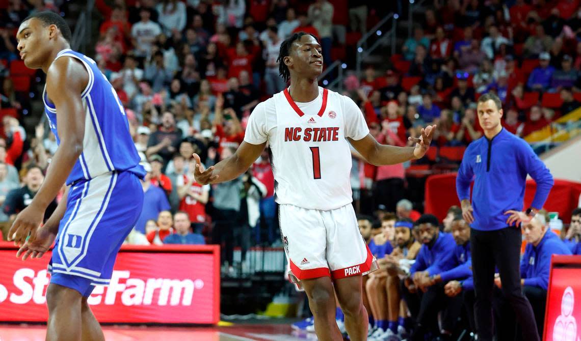 victory over Duke at PNC Arena in Raleigh, N.C., Wednesday, Jan. 4, 2023. Ethan Hyman ehyman@newsobserver.com