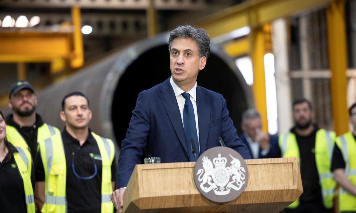 <span>Ed Miliband, the energy secretary, said his department would consult on new guidance for oil and gas fields after a supreme court ruling.</span><span>Photograph: James Glossop/Reuters</span>