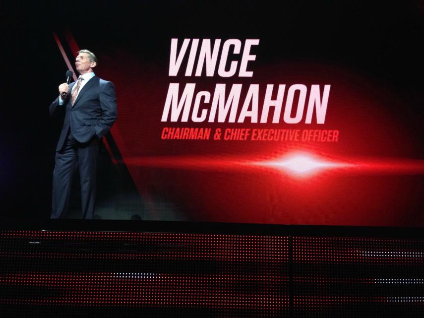 WWE CEO Vince McMahon announcing the new WWE Network. 