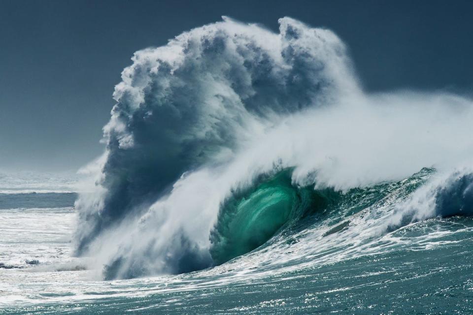 Waimea Bay shorebreak during the previous Eddie Aikau Big Wave Invitational held in 2016. This shot is named after Clark’s brother, big wave surfer Brock Little: "Brockswell."