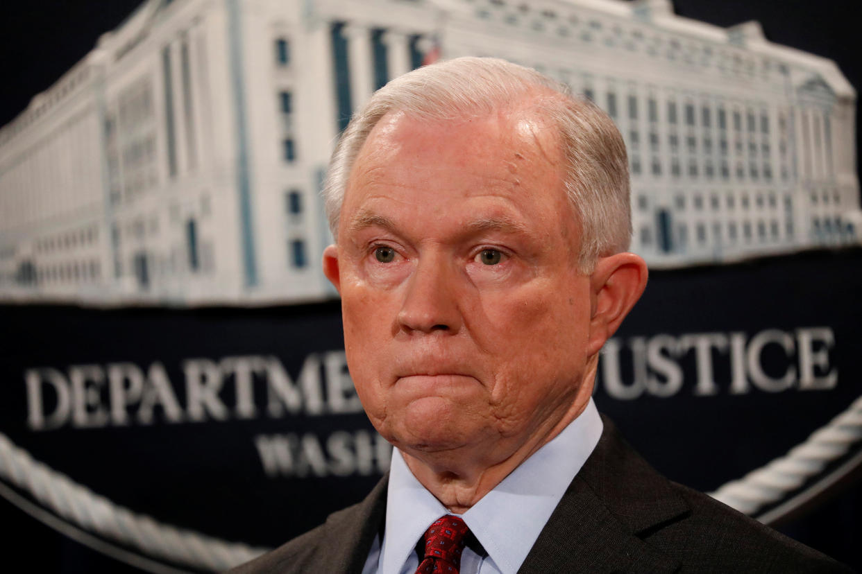 LGBTQ rights groups slammed Attorney General Jeff Sessions for rescinding an Obama era directive that&nbsp;protected transgender government workers from discrimination.&nbsp; (Photo: Aaron Bernstein / Reuters)