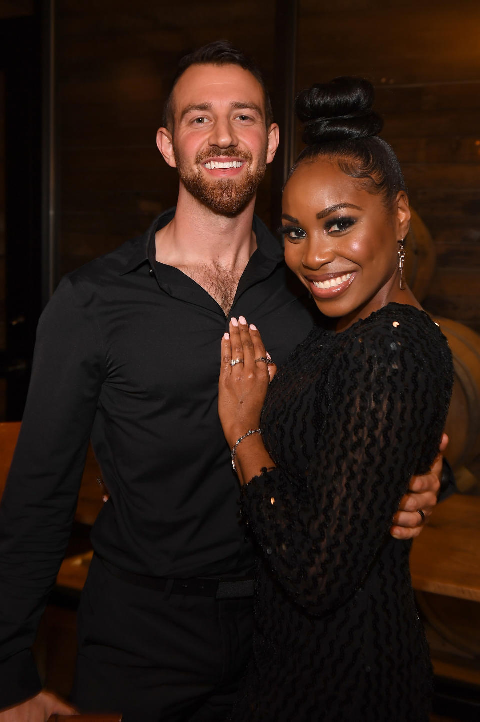 Lauren Speed-Hamilton and Cameron attend "Love is Blind" Atlanta screening in 2020.