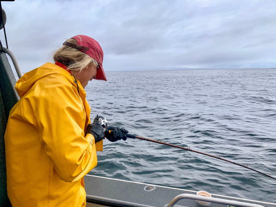 Katherine Parker-Maygar fishing in alaska