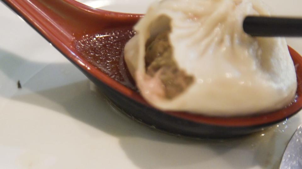 The purest xiaolongbao soup I found in New York. (Quartz/Siyi Chen)