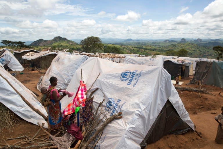 A tented camp in Malawi housing Mozambican refugees pictured on February 15, 2016, in an image released by Medecins Sans Frontieres (MSF) (Doctors Without Borders)