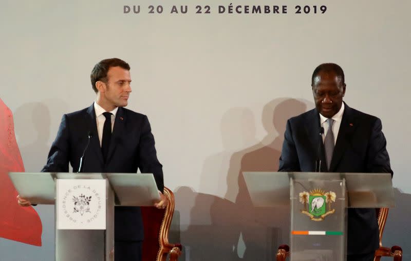 France's President Macron visits the Ivory Coast