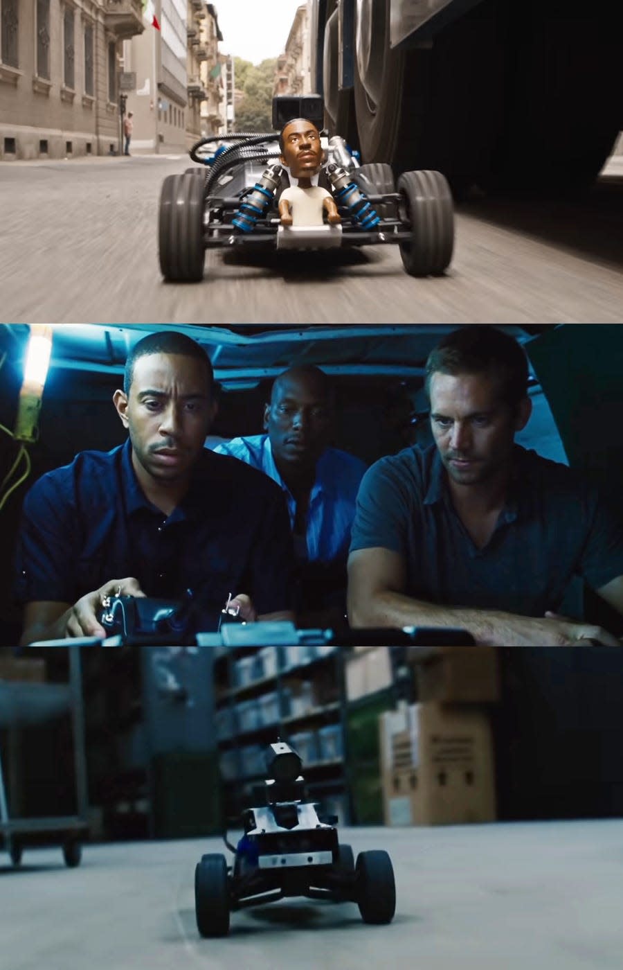 The "Tiny Tej' remote-controlled car in "Fast X" is a nod to a scene from "Fast Five."