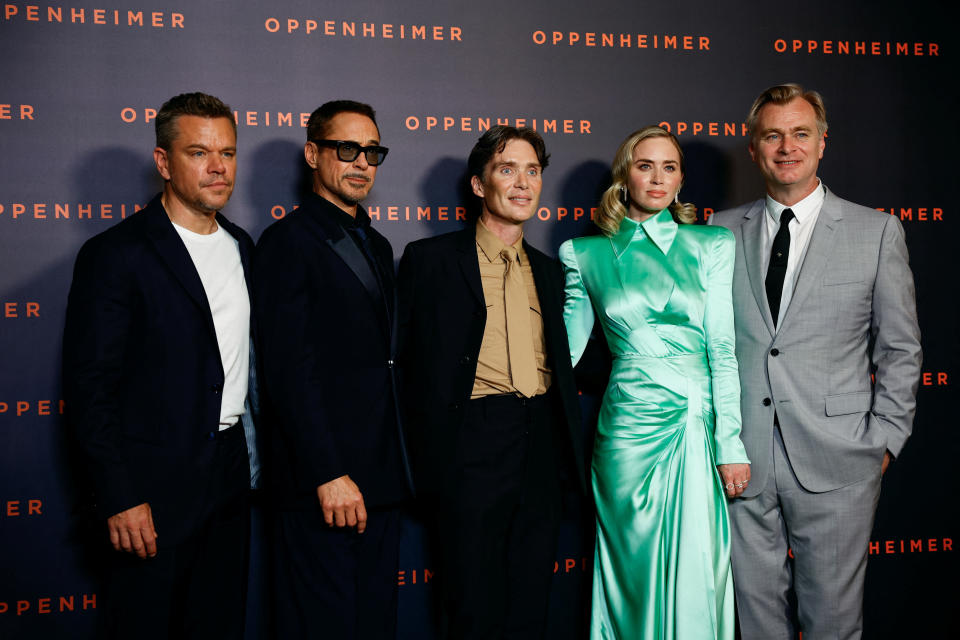 Emily Blunt mit ihren Kollegen bei der Premiere von 