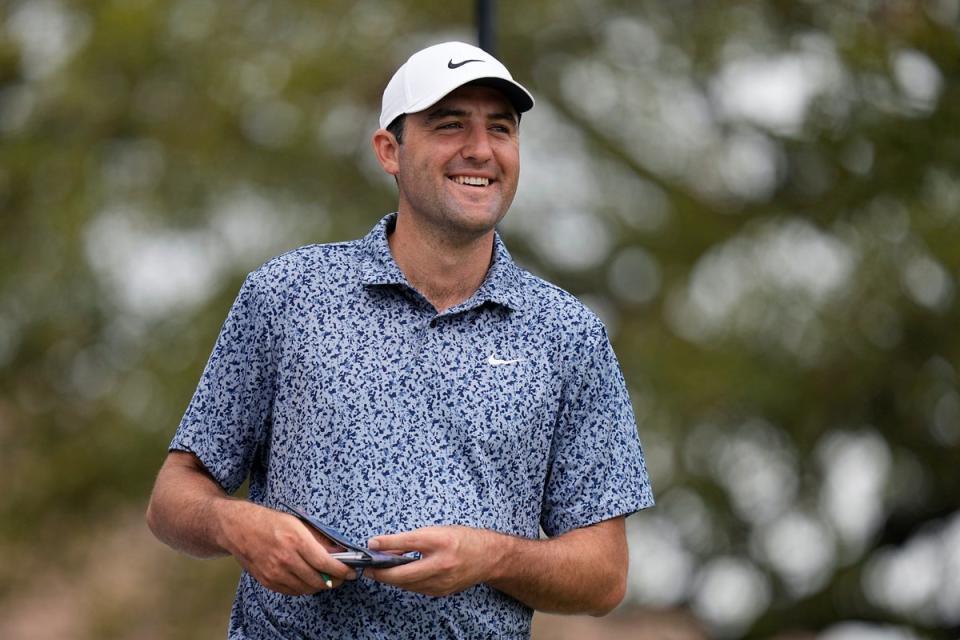 Scottie Scheffler will defend his Masters title at Augusta National from April 6-9 (Eric Gay/AP) (AP)