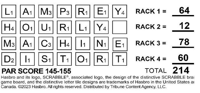 Puzzle solutions for Wednesday, Aug. 3, 2022