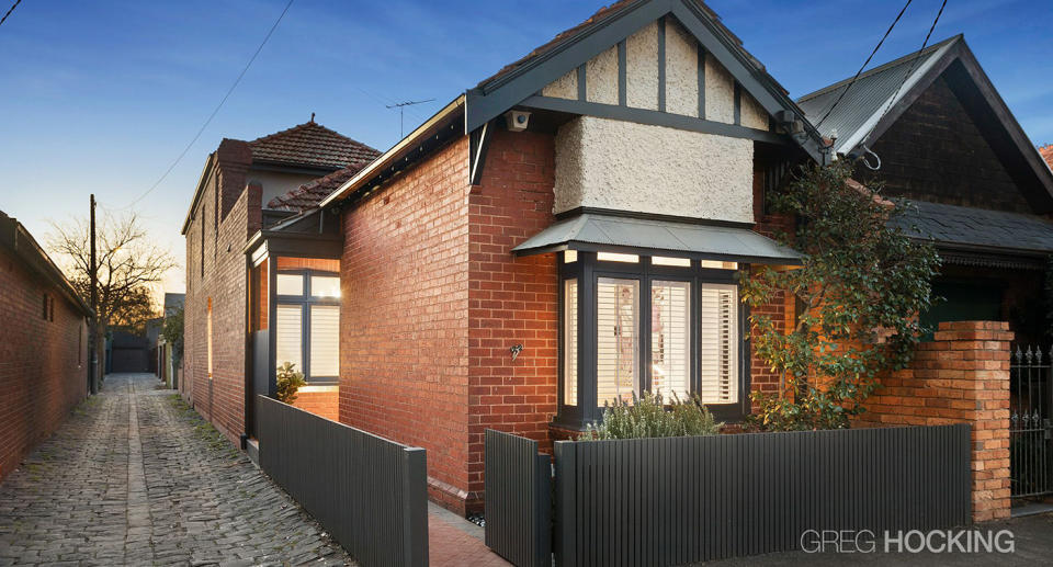 The Middle Park home went up in flames during the middle of Saturday's open home inspection. Image: Supplied/Greg Hocking