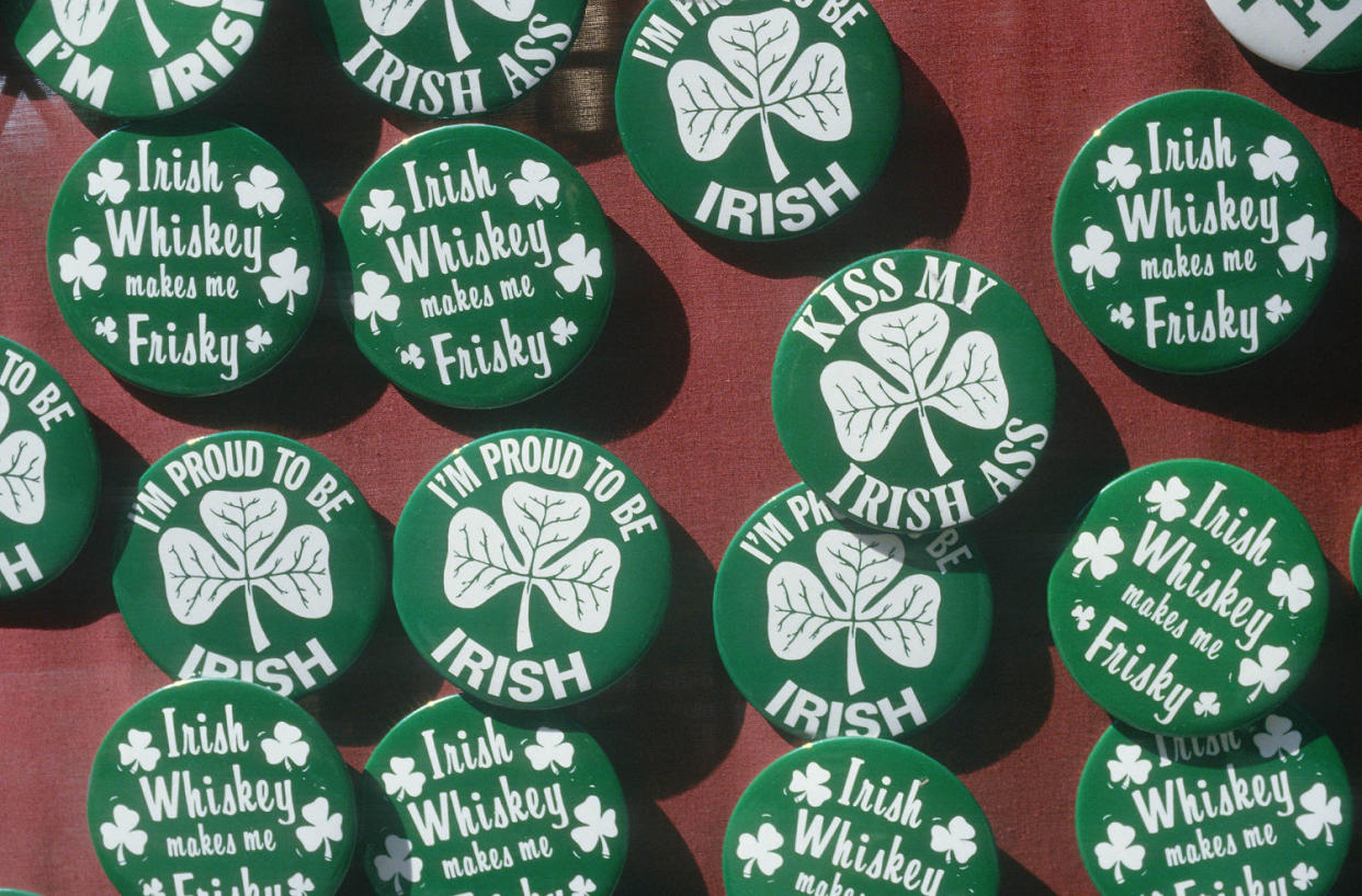 St. Patrick's Day buttons displaying Irish pride (Getty Images)