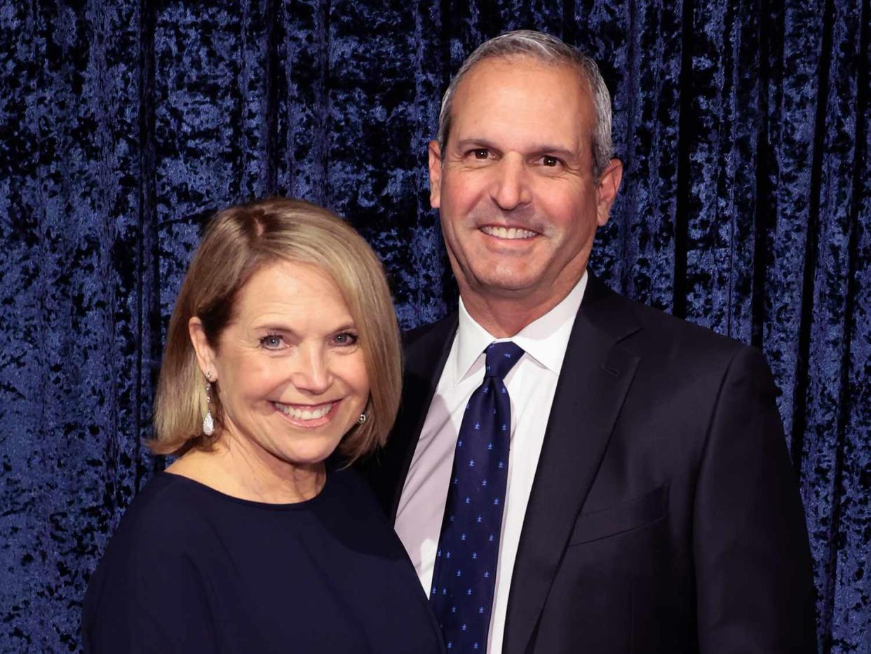 Katie Couric and John Molner attend the Clive Davis 90th Birthday Celebration at Casa Cipriani on April 06, 2022 in New York City.