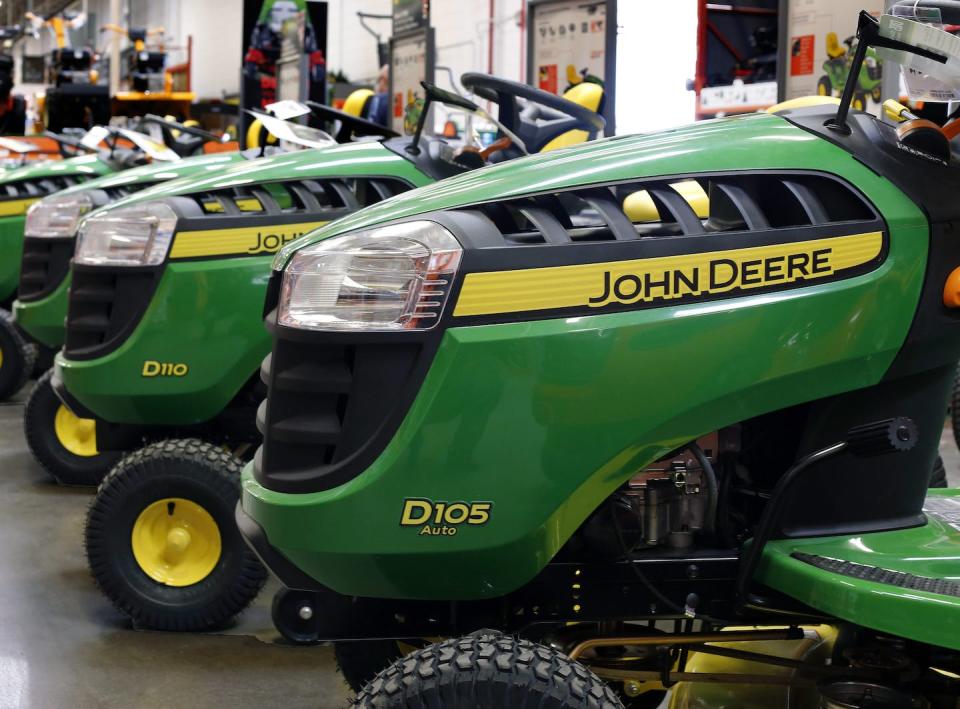 In September 2018, John Deere and several other tractor manufacturers promised farmers that repair tools and software would be made available to them by 2021. (AP Photo/Gene J. Puskar)