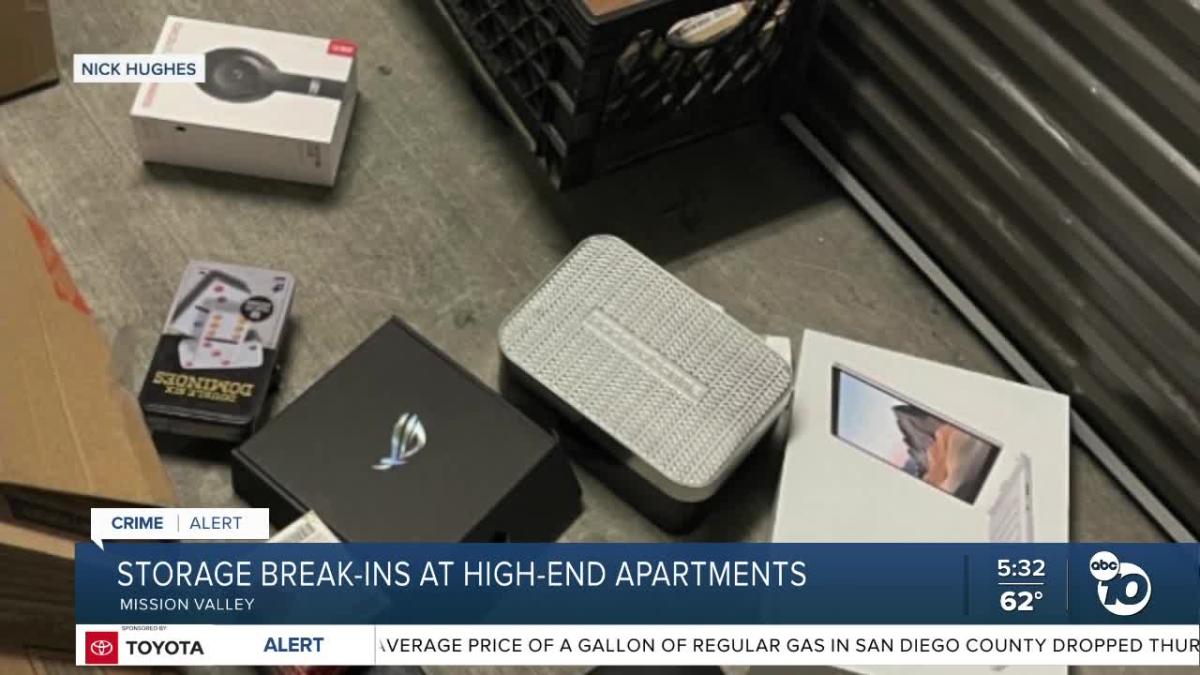 String of storage breakins at Mission Valley luxury apartment complex