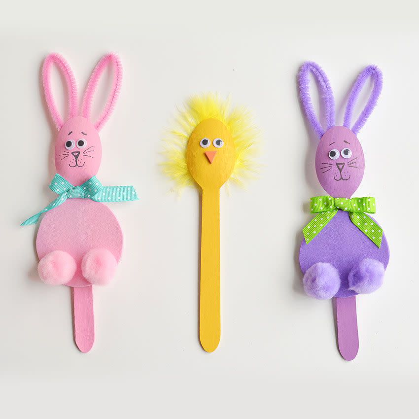 Wooden Spoon Bunnies and Chicks