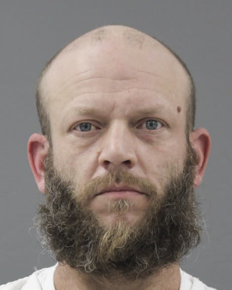 This undated photo released by the Delaware Department of Justice shows Brandon Haas. Haas’ wife, Kristie Hass, pleaded guilty on Thursday, May 25, 2023, to the murder of her 3-year-old daughter, whose burned remains were found on a softball field in 2019. Stepfather Brandon Hass faces felony charges of child abuse, child endangerment and hindering prosecution involving her death, as well as child endangerment charges involving her siblings. (Delaware Department of Justice via AP)