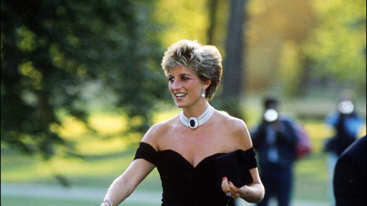 princess diana off shoulder dress