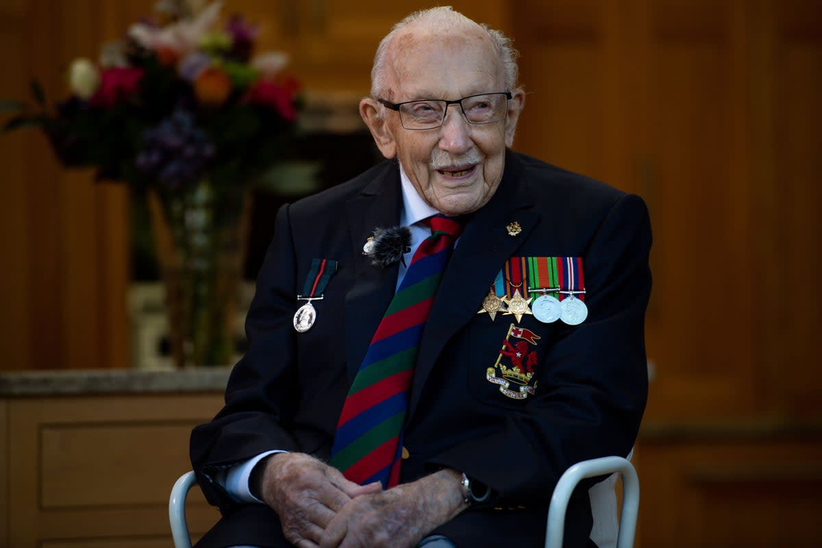 Captain Sir Tom Moore became a national hero in a time of crisis (Jacob King/PA)
