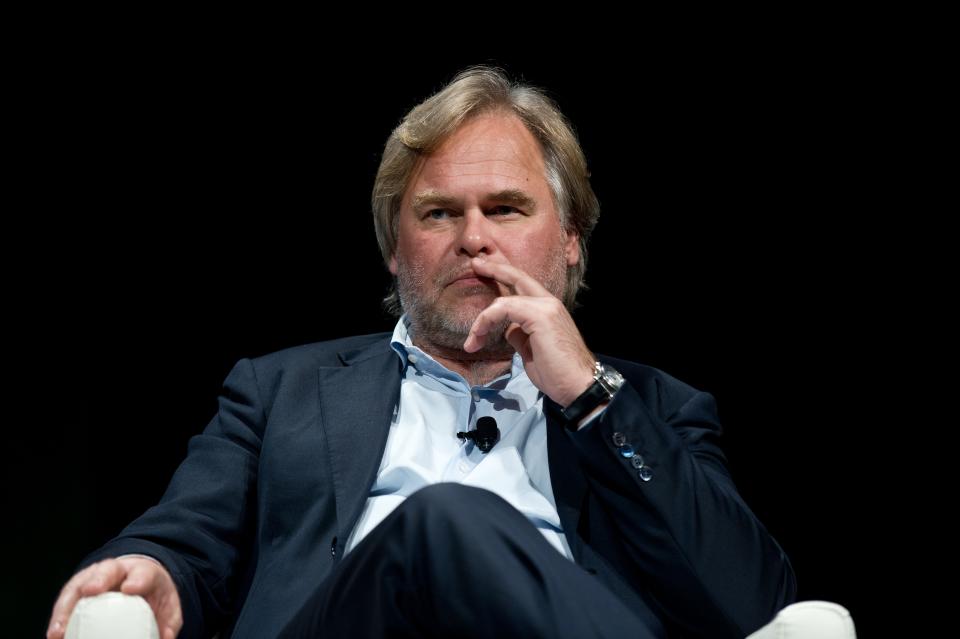 Eugene Kaspersky, CEO of Kaspersky Lab, speaks at the 2013 Government Cyersecurity Forum in Washington,DC on June 4, 2013. (AFP PHOTO/Nicholas KAMM)