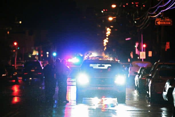 Police work the scene of a shooting on 3 July 2023 in Philadelphia, Pennsylvania (Getty Images)