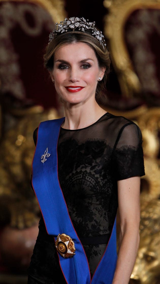 Spanish Royals and President Of Chile Attend a Gala Dinner