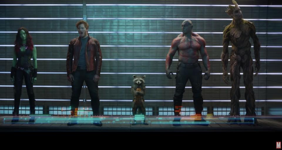 Five prisoners, including Drax, Rocket, and Gamora