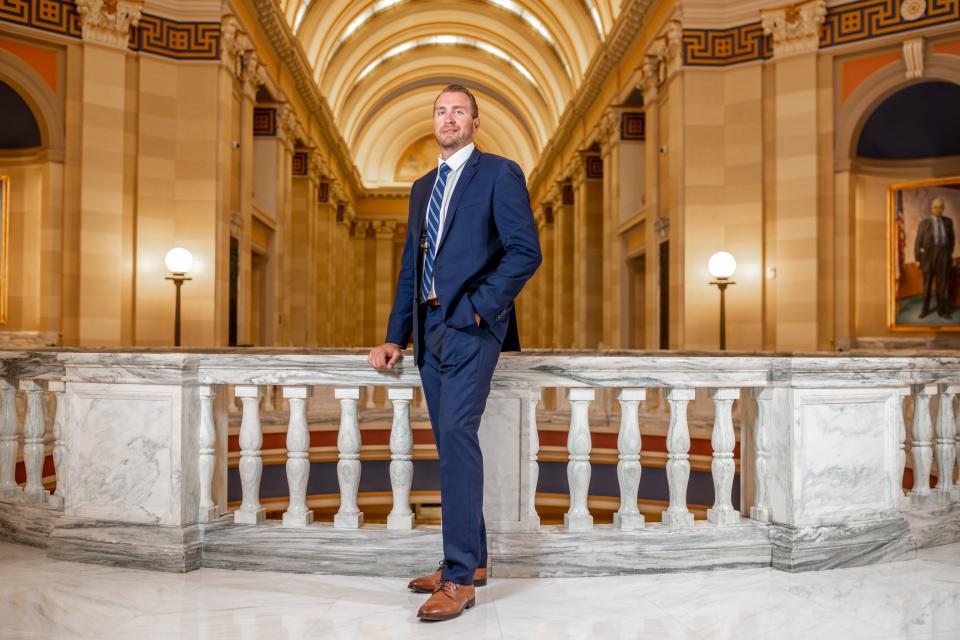 Wes Nofire, Oklahoma Native American affairs liaison, is pictured Sept. 12 at the Oklahoma Capitol in Oklahoma City.