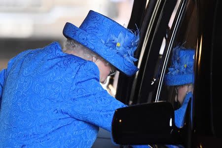 Britain's Queen Elizabeth's leaves the State Opening of Parliament in central London, Britain June 21, 2017. REUTERS/Toby Melville