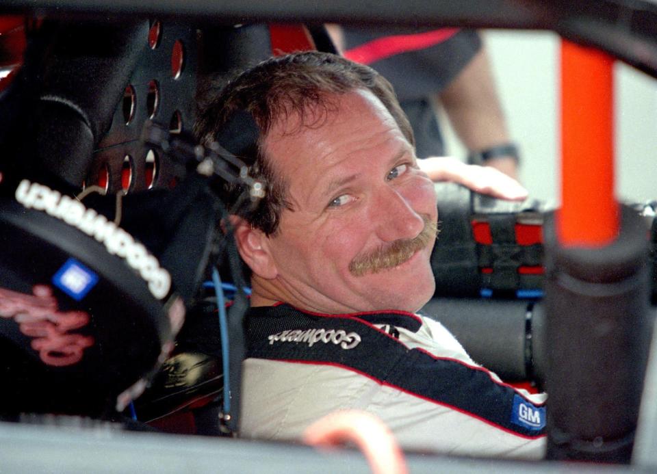 Dale Earnhardt, always happiest in his "office."