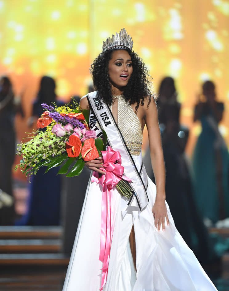 McCullough, newly crowned as Miss USA