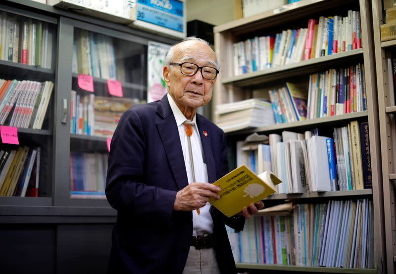 Terumi Tanaka attends an interview with Reuters in Tokyo