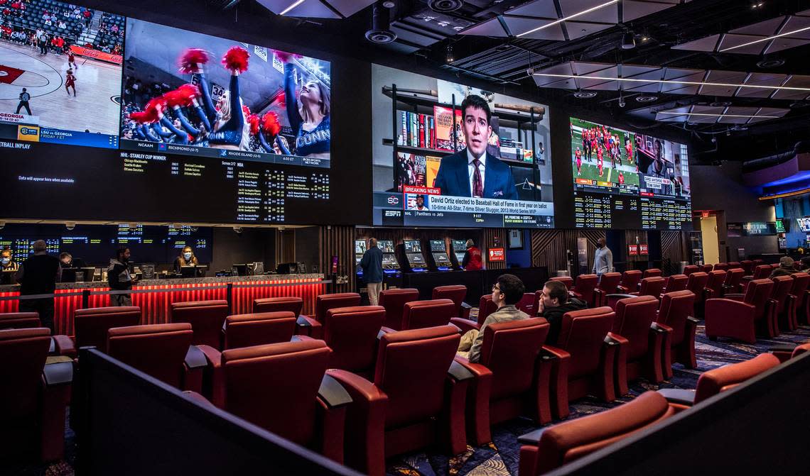 Caesar’s Sportsbook at Harrah’s Cherokee Casino in Cherokee, N.C. is currently one of two places in North Carolina where a legal sports wager can be made. But that could soon change under a bill that passed the N.C. House on March 28, 2023 that would legalize sports wagering in the state.