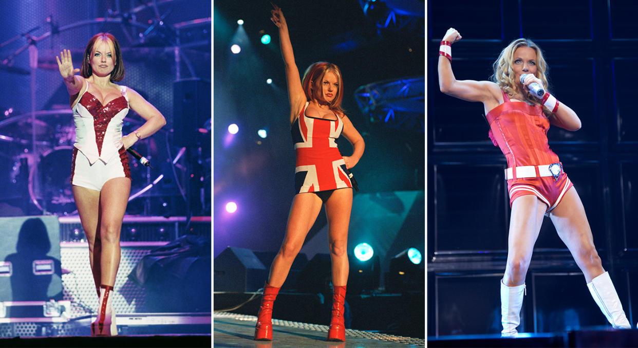 Geri Halliwell's style trajectory spans three decades. (Getty Images)