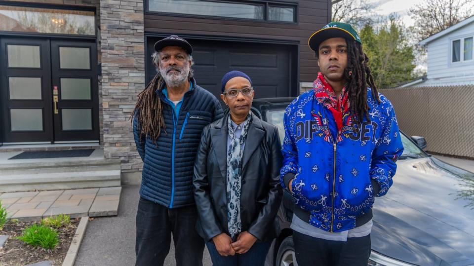 Orrett Fagan, Dian Pierre and Khadafi Keenan Fagan-Pierre at the Gatineau home where the arrest took place on April 14th.