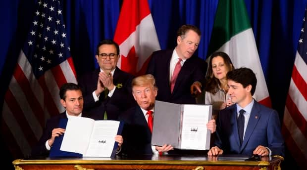 Canada, the U.S., and Mexico agreed here to update NAFTA in 2018. The new continental trade pact includes a promise to block imports of goods made by unpaid workers.