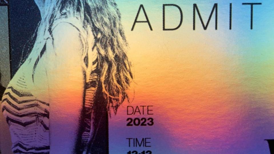 The ticket says "2023" rather than "2024"