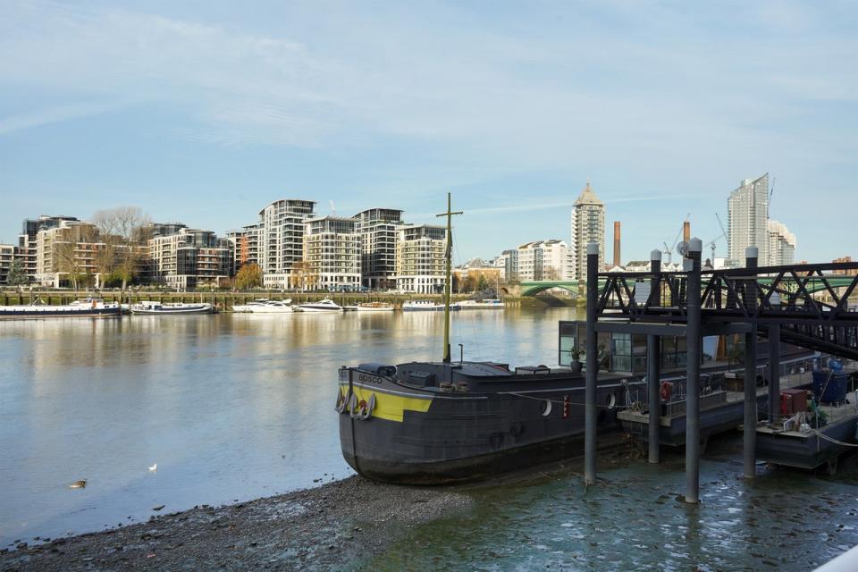 River setting: agent George Franks says the dock would suit people looking for somewhere to moor a houseboat, or a self-build enthusiast with a bit of imagination