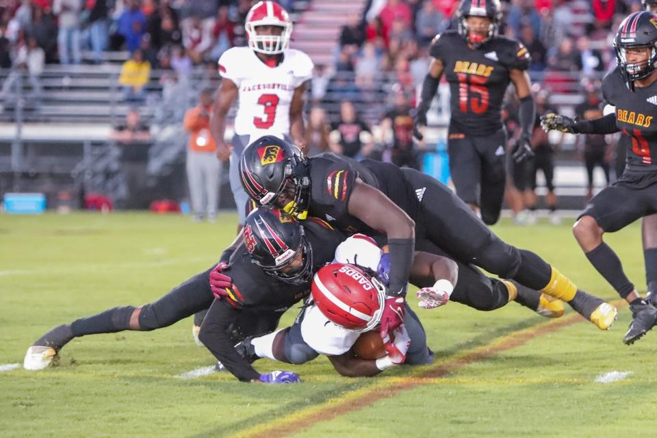 New Bern defeated Jacksonville 45-0 on Friday night to move to 6-0 overall on the high school football season.