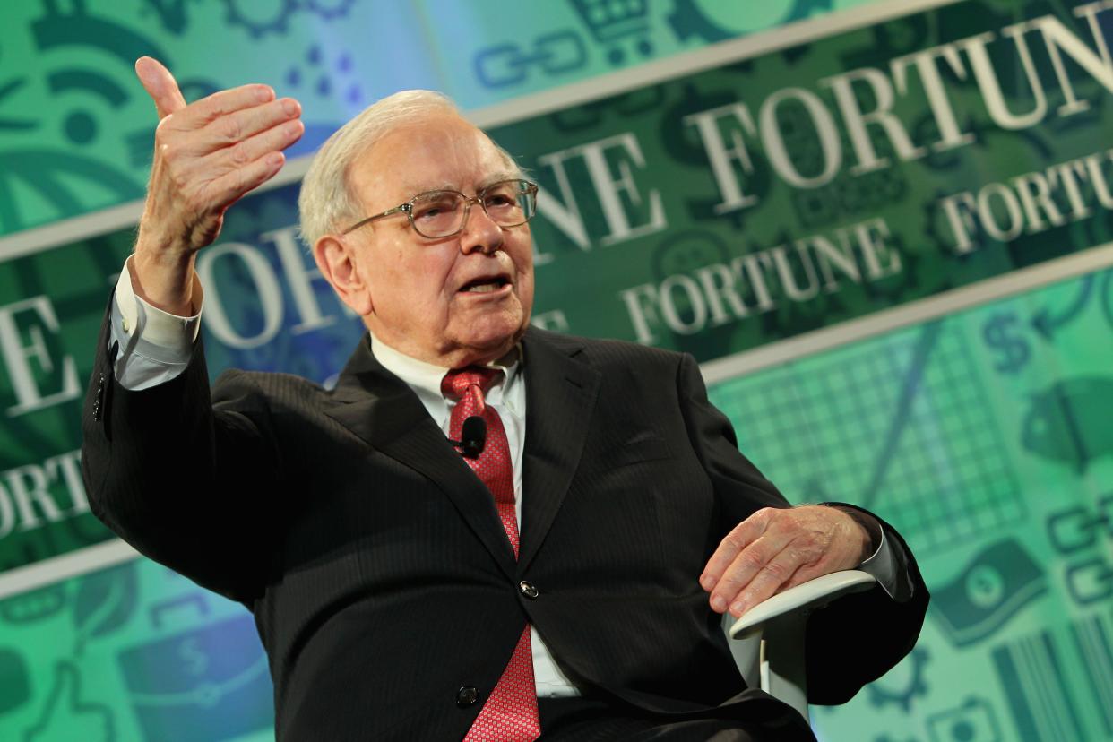 Warren Buffett speaks onstage at the FORTUNE Most Powerful Women Summit