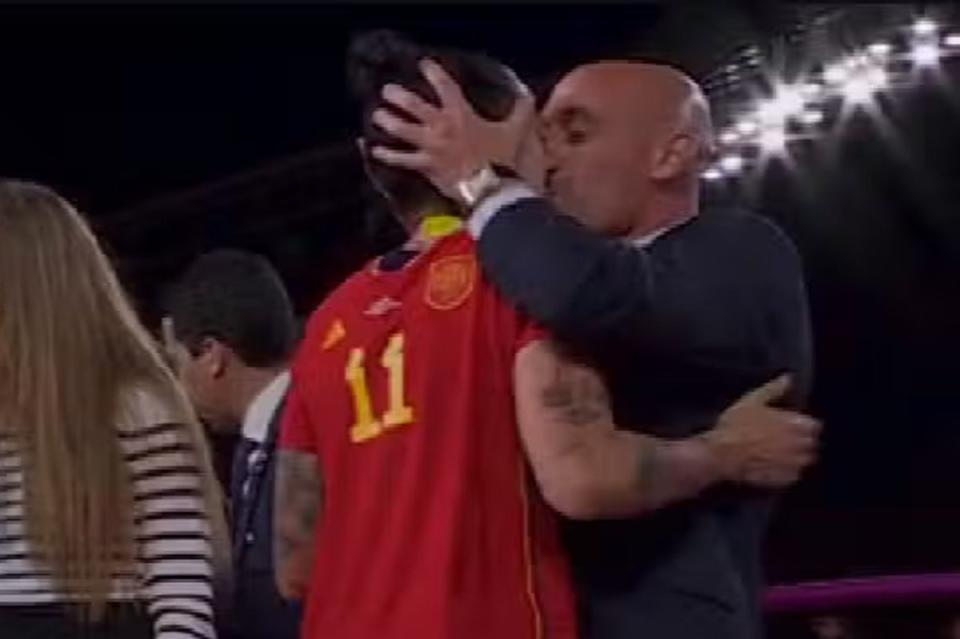 Outrage: The Spain FA chief forced then player into a kiss  (BBC Sport)