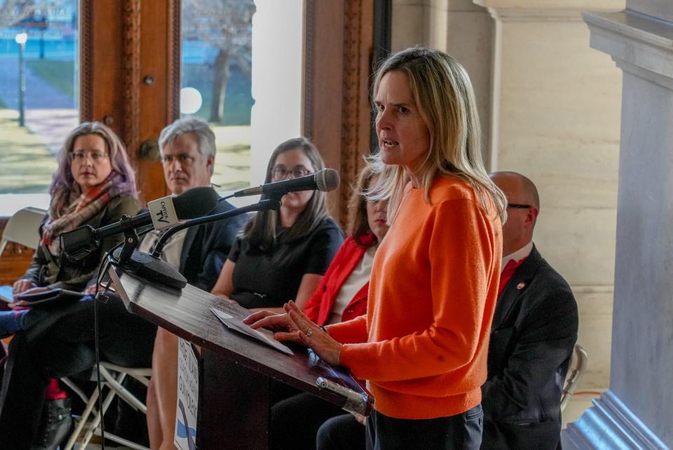 Melissa Carden, executive director of the Rhode Island Coalition Against Gun Violence: "We know if we get our two bills to the floor – secure storage and an assault weapons ban – they will pass."