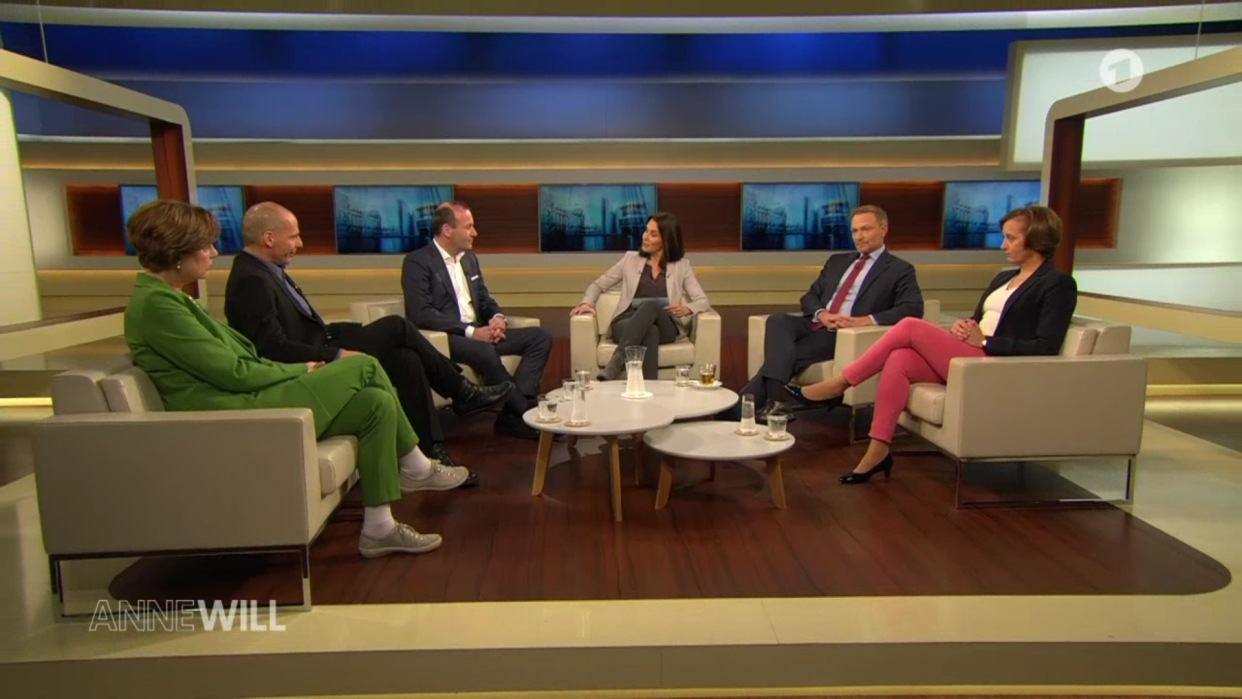 Die Runde bei Anne Will diskutiert über den Zustand Europas. Doch Lösungen zur Besserung bringt niemand vor. Foto: Screenshot / ARD